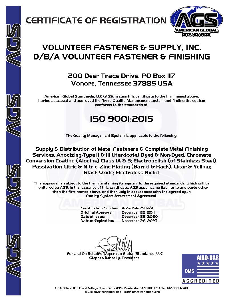 ISO Certification 2020-2023